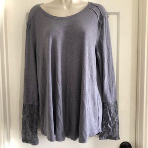 Knox Rose lilac purple long sleeve lace thermal